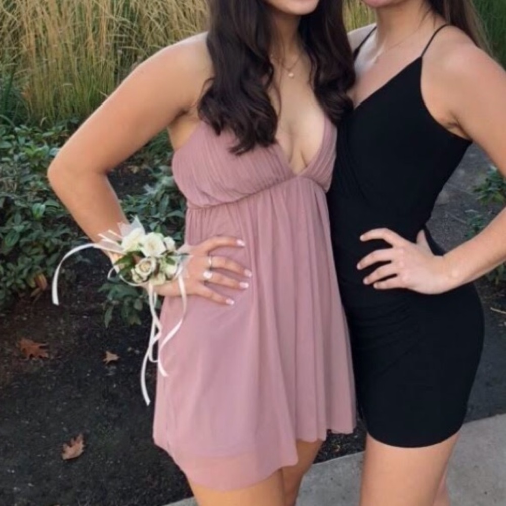 Tobi Pink Strappy/backless Dress